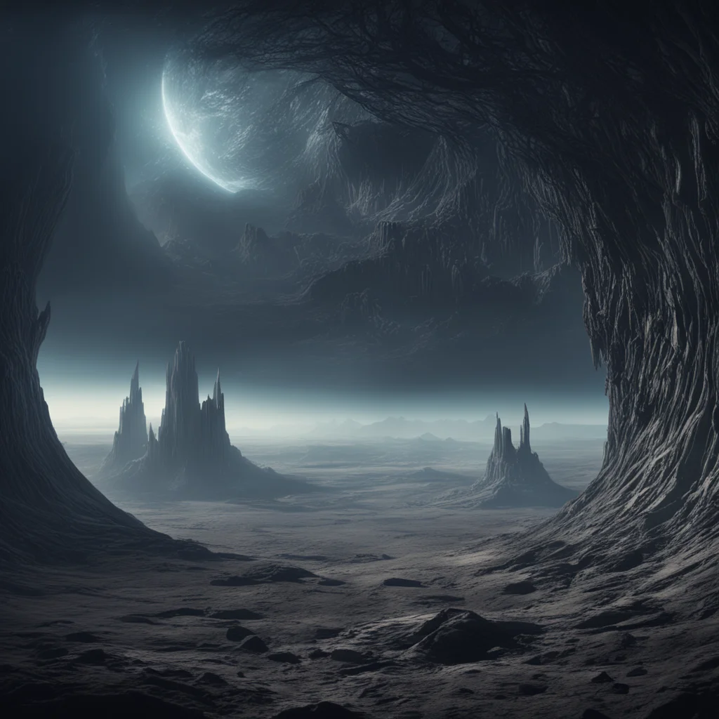 matte painting cinematic wide shot of | the void the end paralyzed space entanglement anxiety Tolkien | realistic 4K ren